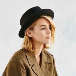 Chapeau en feutre Porkpie - Noir