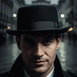 Chapeau en feutre Porkpie - Noir