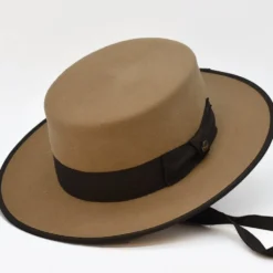 Chapeau traditionnel de Toreiro portugais - Camel
