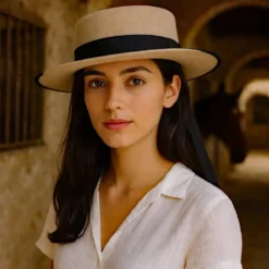 Chapeau traditionnel de Toreiro portugais - Sable