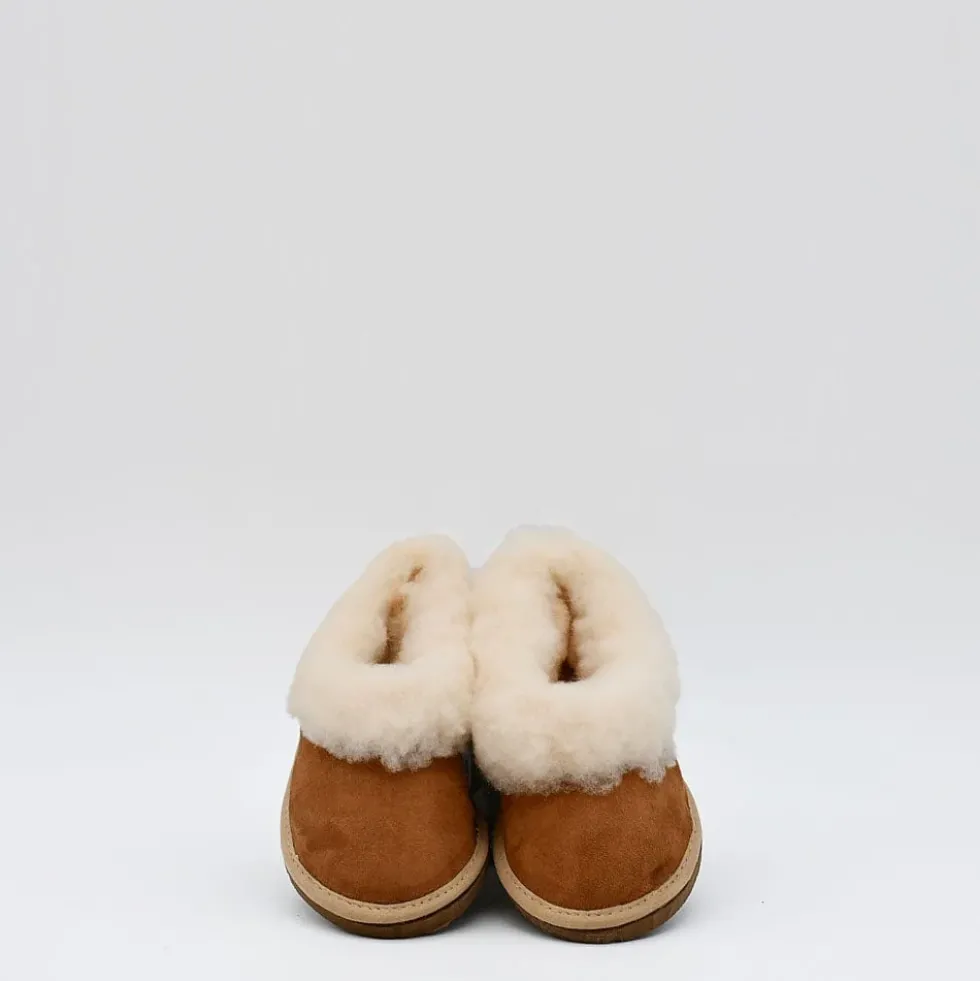 Chaussons enfants en peau de mouton retournée