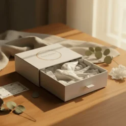 Coffret hirondelle stylisée - Blanc mat