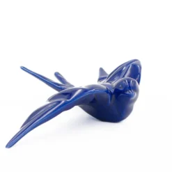 Coffret hirondelle stylisée - Bleu Cobalt