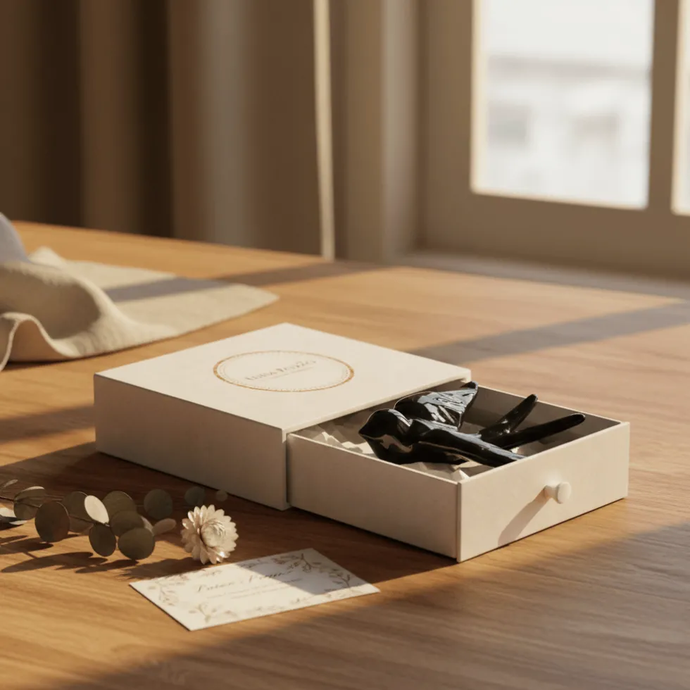 Coffret hirondelle stylisée - Noir