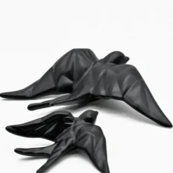 Coffret hirondelle stylisée - Noir mat