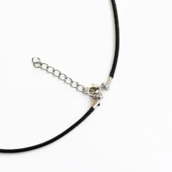 Collier coton et bois 