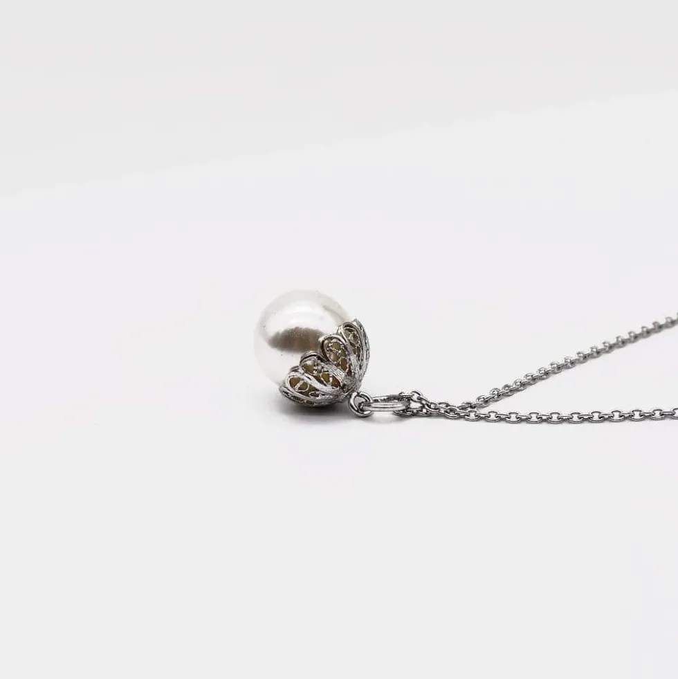 Collier de perle et filigrane d'argent