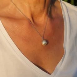 Collier de perle et filigrane d'argent