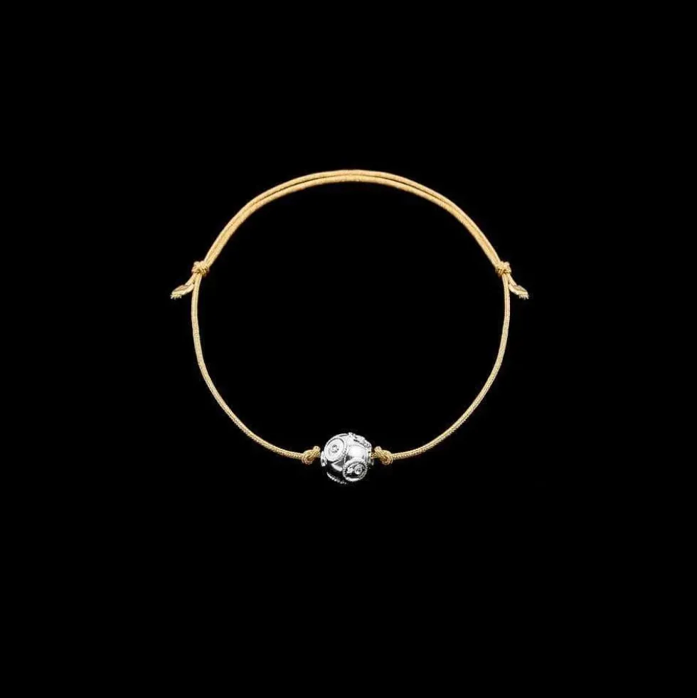 Conta de Viana I Bracelet en soie et perle en argent