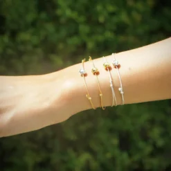 Conta de Viana I Bracelet en soie et perle en argent