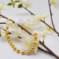 Conta de Viana I Collier de perles en argent dorées