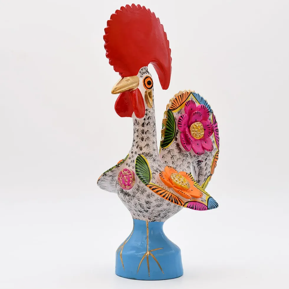 Coq de Barcelos 25cm blanc - Prazeres Côta