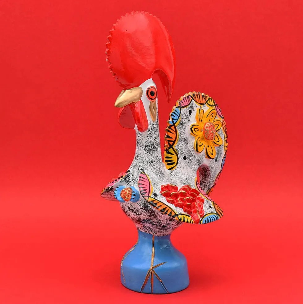 Coq de Barcelos 25cm blanc - Prazeres Côta