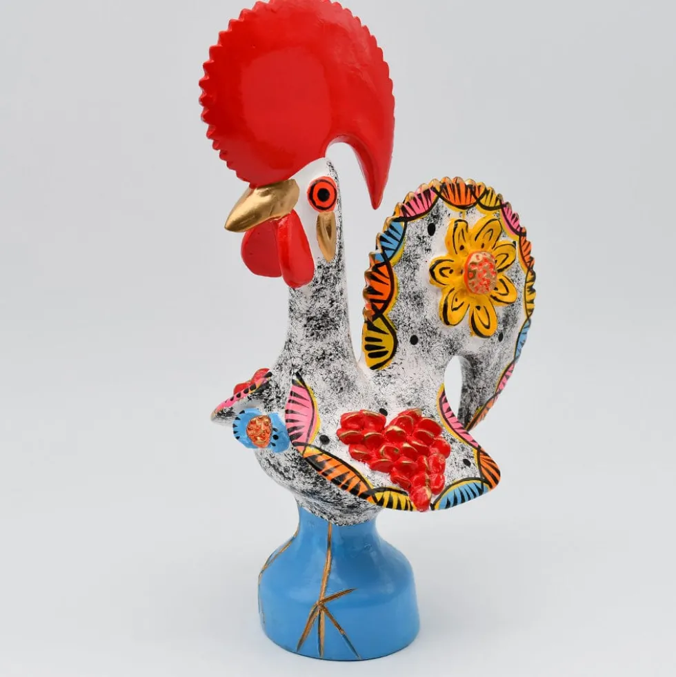 Coq de Barcelos 25cm blanc - Prazeres Côta