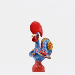 Coq de Barcelos 25cm bleu - Prazeres Côta