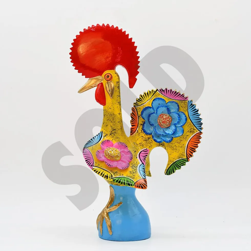 Coq de Barcelos 40cm jaune - Prazeres Côta