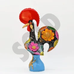 Coq de Barcelos 40cm noir - Prazeres Côta