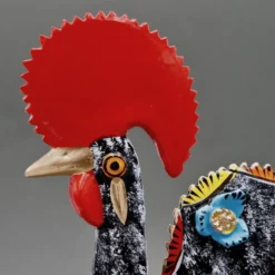 Coq de Barcelos 25cm noir - Prazeres Côta