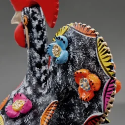 Coq de Barcelos 25cm noir - Prazeres Côta