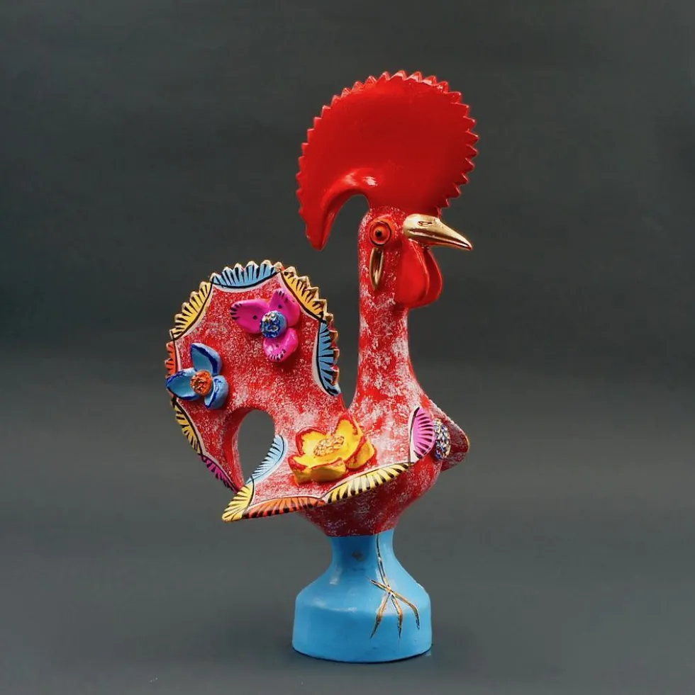 Coq de Barcelos 25cm rouge - Prazeres Côta