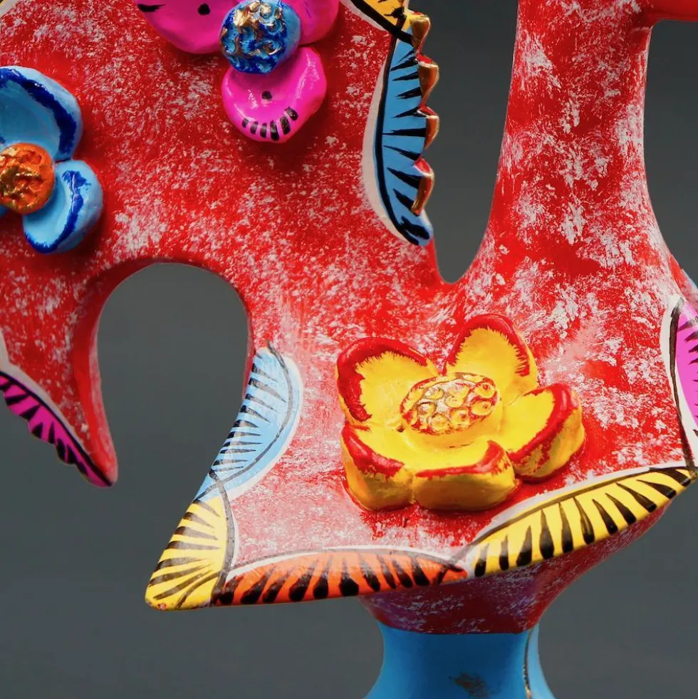 Coq de Barcelos 25cm rouge - Prazeres Côta
