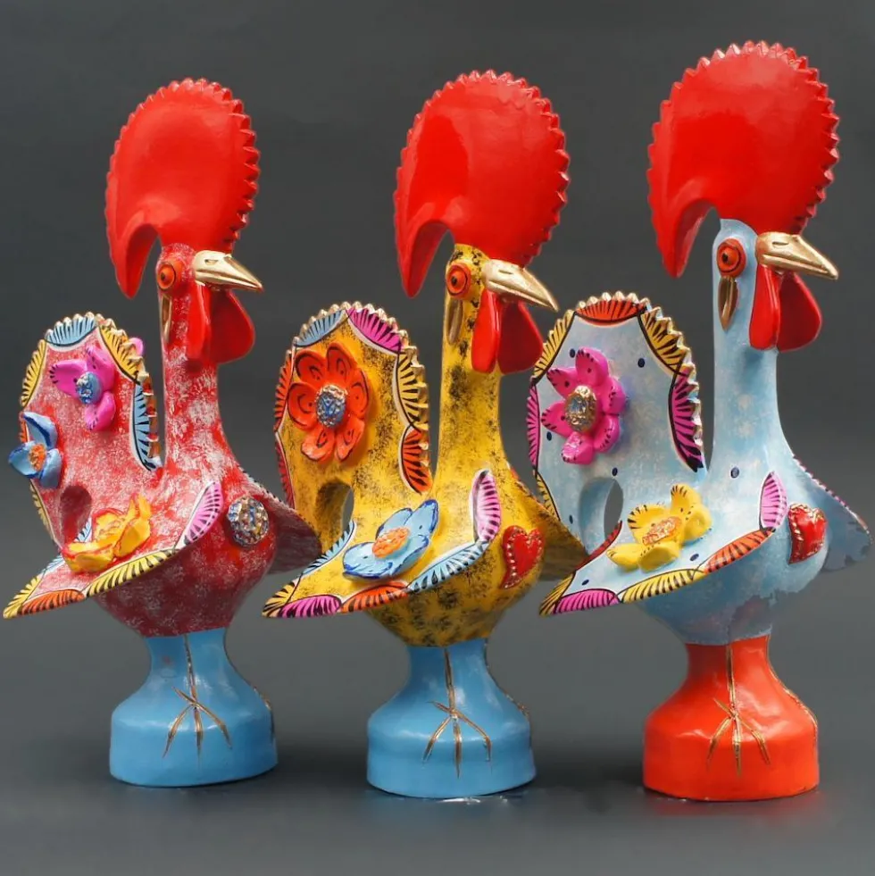 Coq de Barcelos 25cm rouge - Prazeres Côta