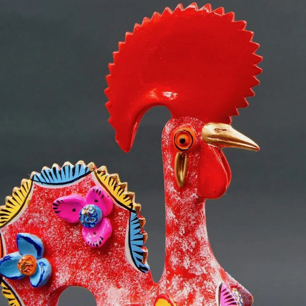 Coq de Barcelos 25cm rouge - Prazeres Côta