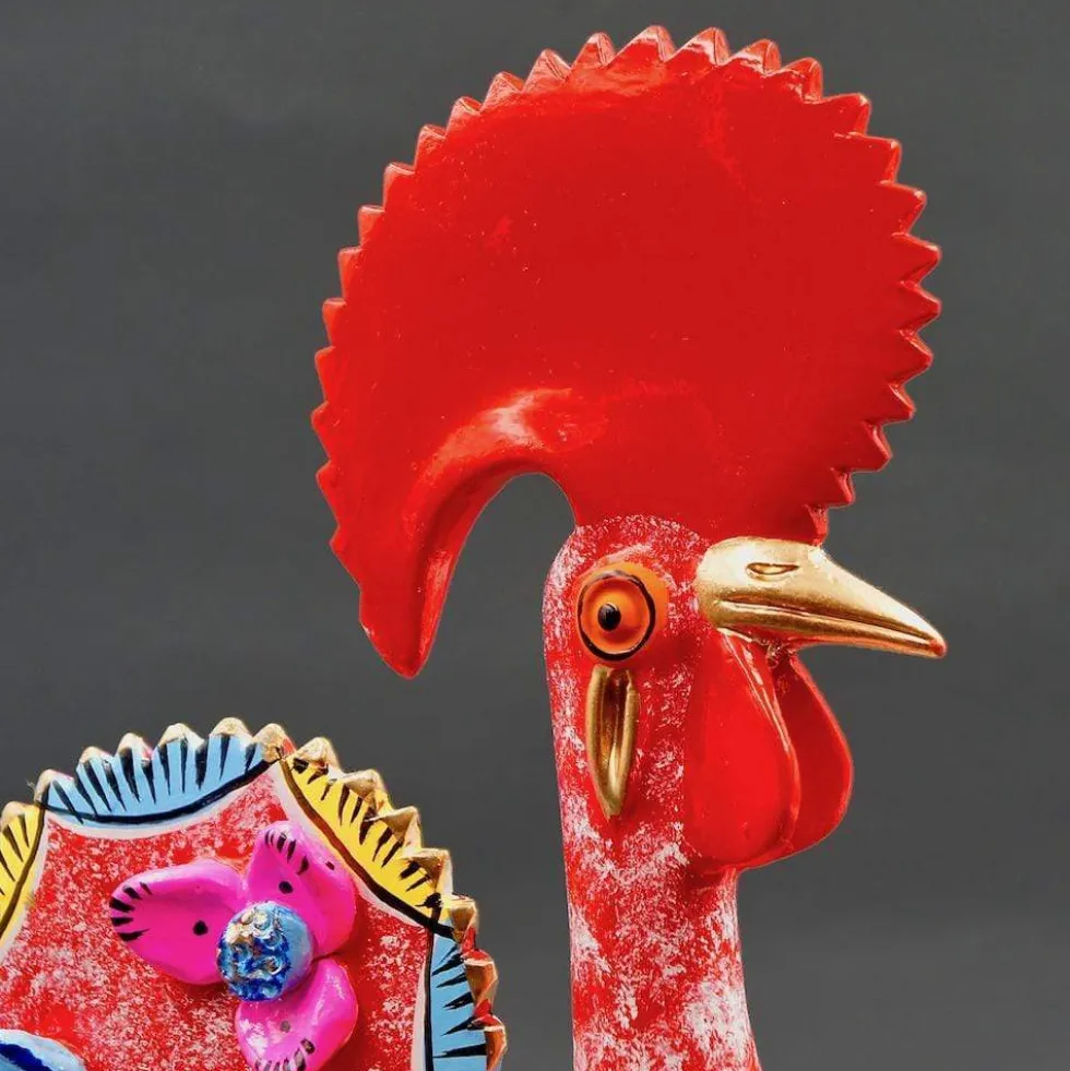 Coq de Barcelos 25cm rouge - Prazeres Côta