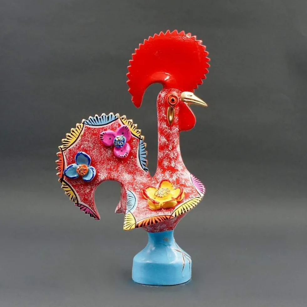 Coq de Barcelos 25cm rouge - Prazeres Côta