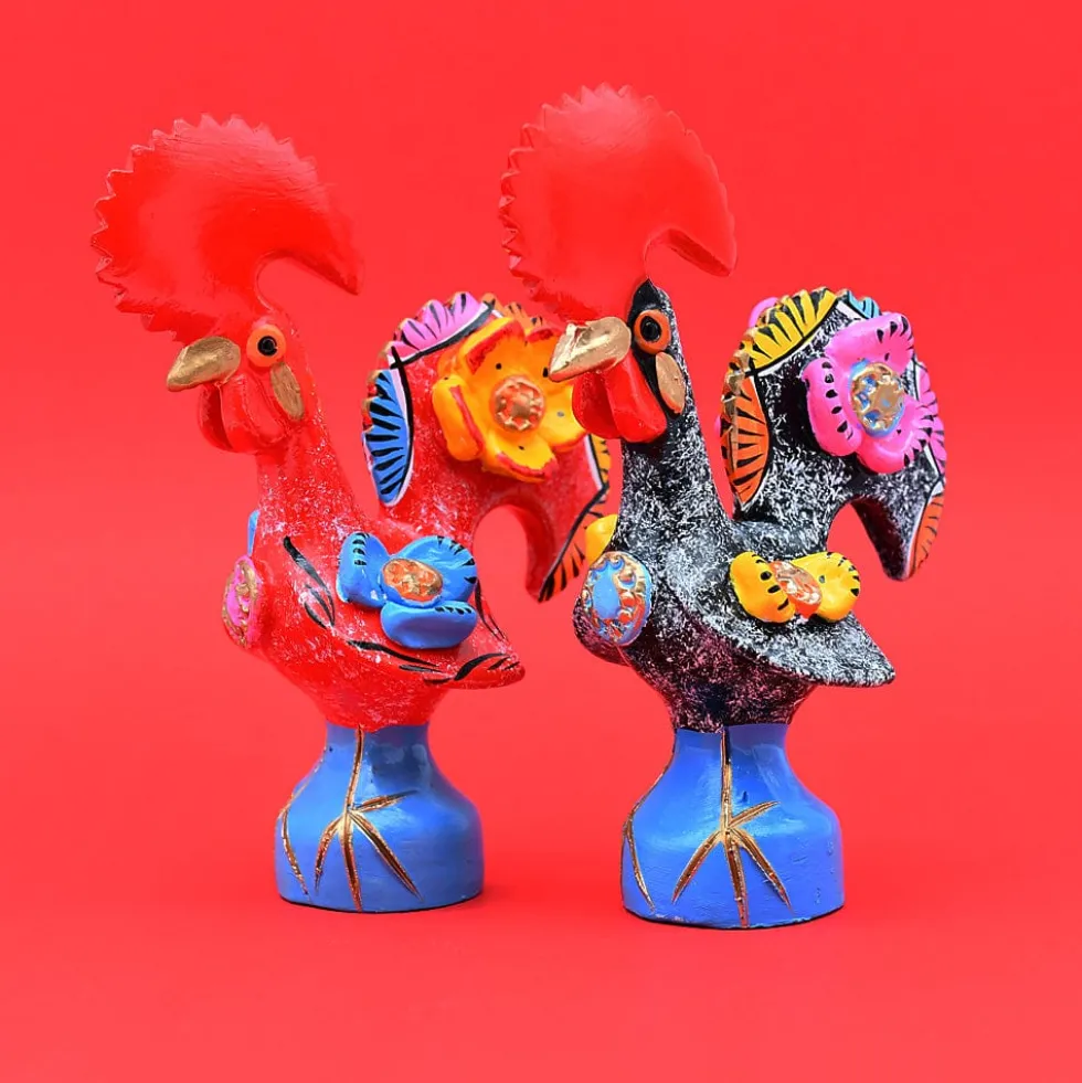 Coq de Barcelos 15cm rouge - Prazeres Côta