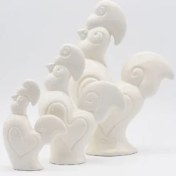 Coq en céramique - Blanc