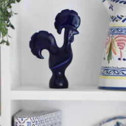 Coq portugais en céramique - Bleu