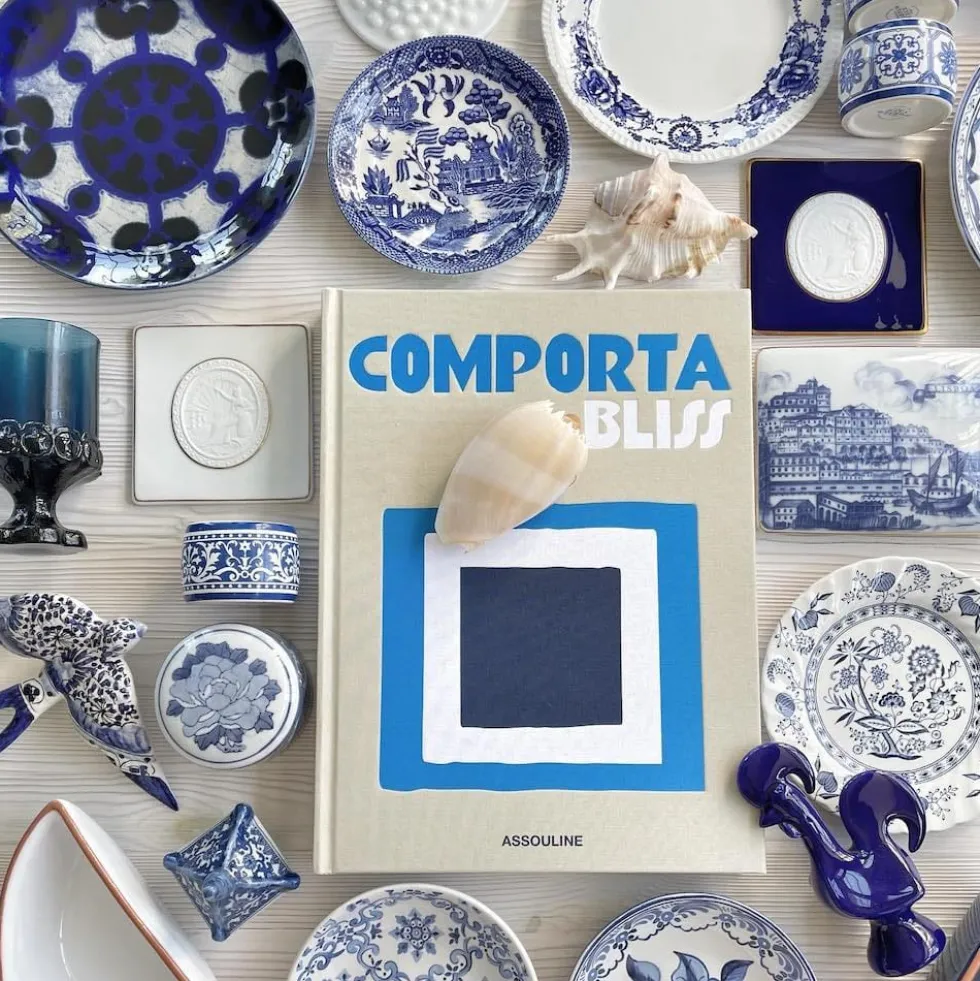 Coq portugais en céramique - Bleu