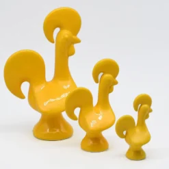 Coq portugais en céramique - Jaune