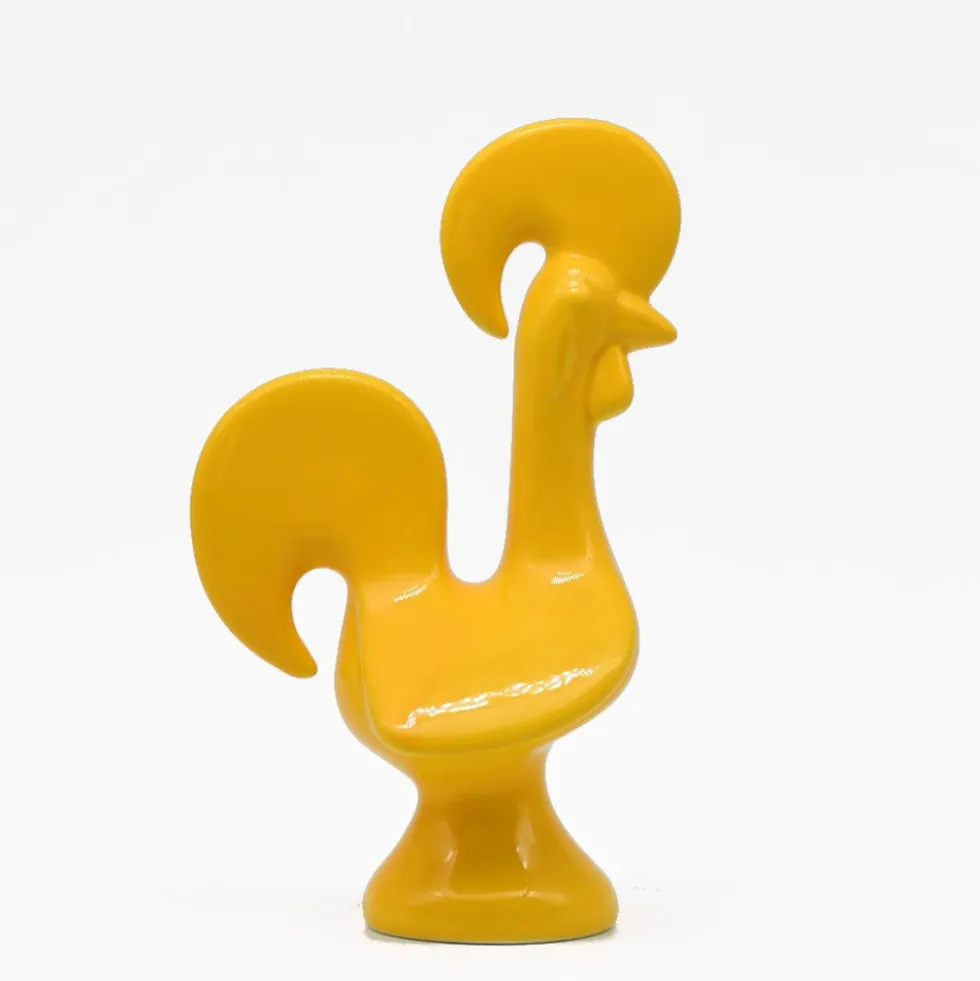 Coq portugais en céramique - Jaune