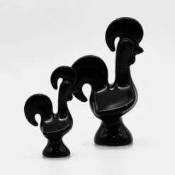 Coq portugais en céramique - Noir