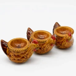 Coquetier en céramique en forme de Poule