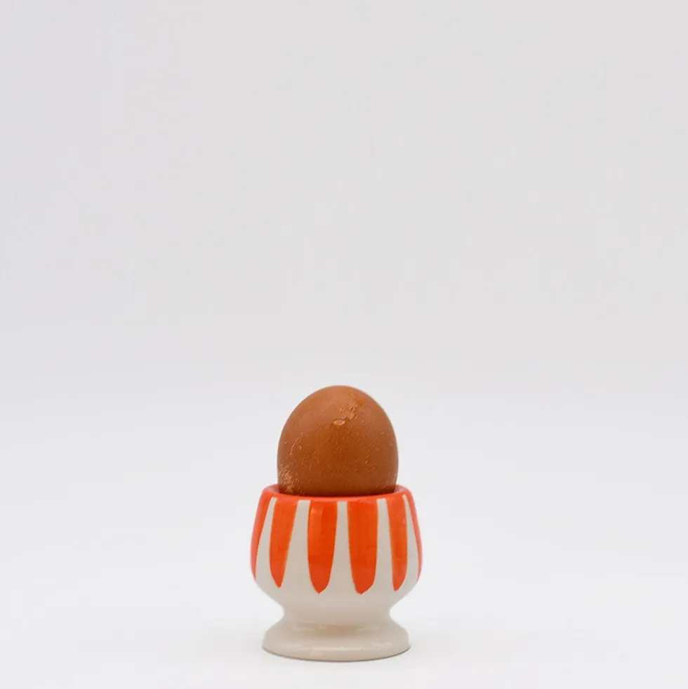 Coquetier rayé "Costa Nova Mar" - Orange