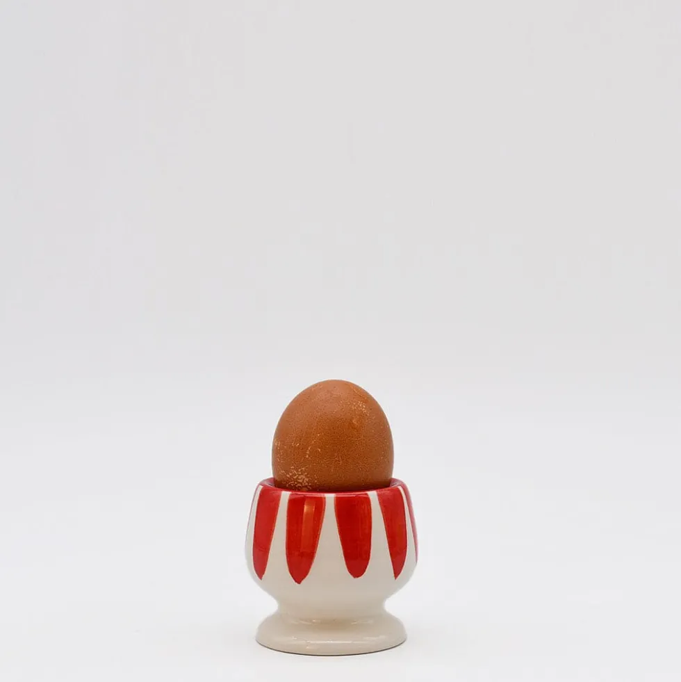 Coquetier rayé "Costa Nova Mar" - Rouge