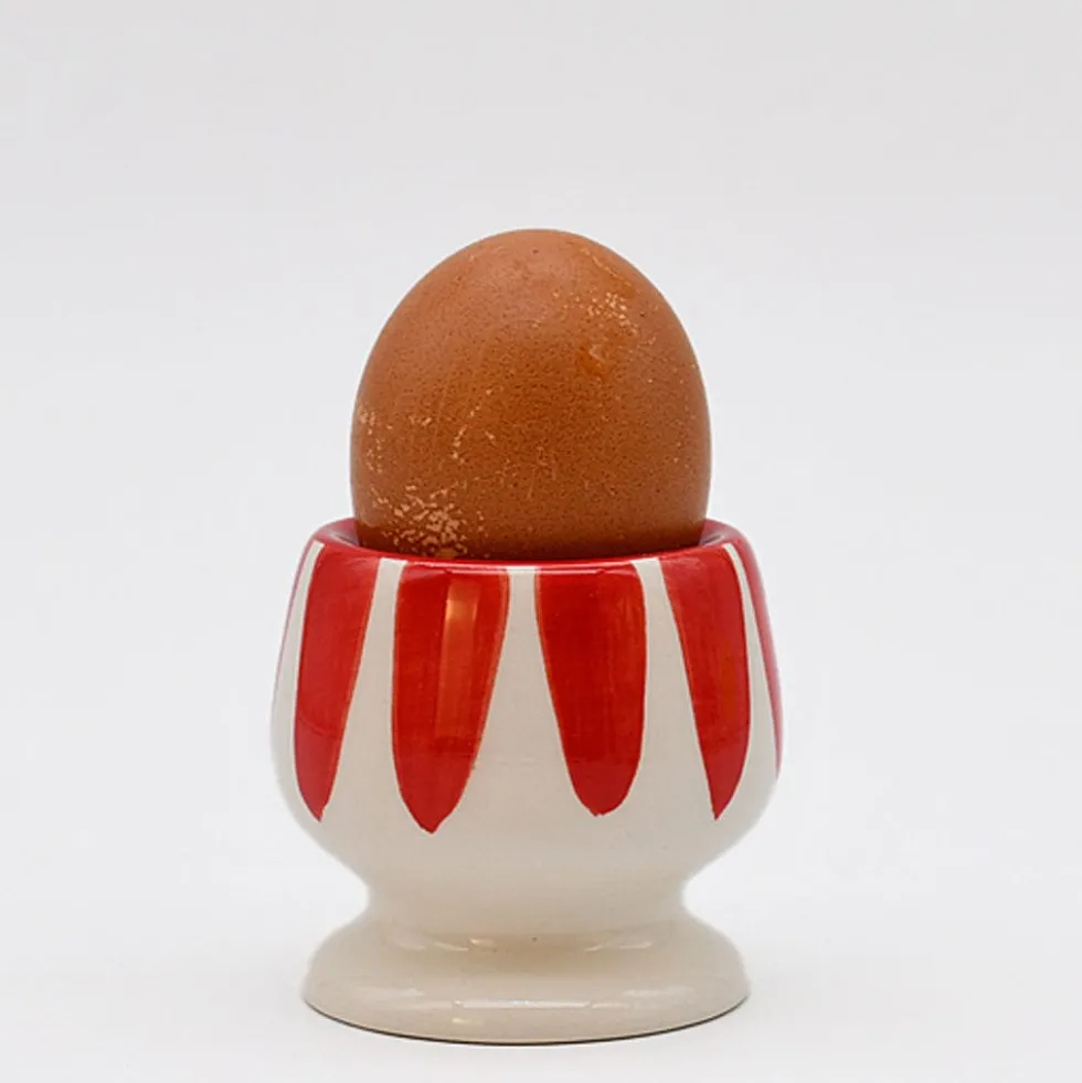 Coquetier rayé "Costa Nova Mar" - Rouge