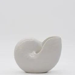 Coquillage en céramique 17cm - Blanc