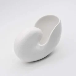 Coquillage en céramique 17cm - Blanc