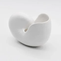 Coquillage en céramique 17cm - Blanc