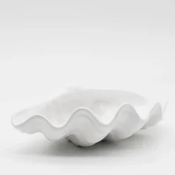Coquillage en céramique 28cm - Blanc