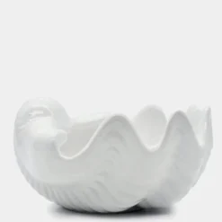 Coquillage en céramique 16cm - Blanc