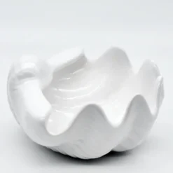 Coquillage en céramique 16cm - Blanc