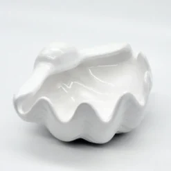 Coquillage en céramique 16cm - Blanc
