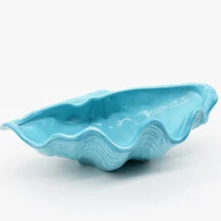 Coquillage en céramique 30cm - Bleu Turquoise