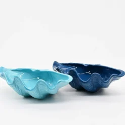Coquillage en céramique 30cm - Bleu Turquoise