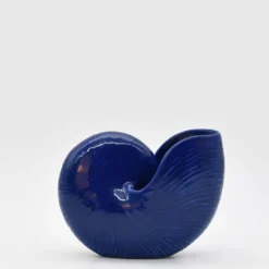 Coquillage en céramique 17cm - Bleu Cobalt